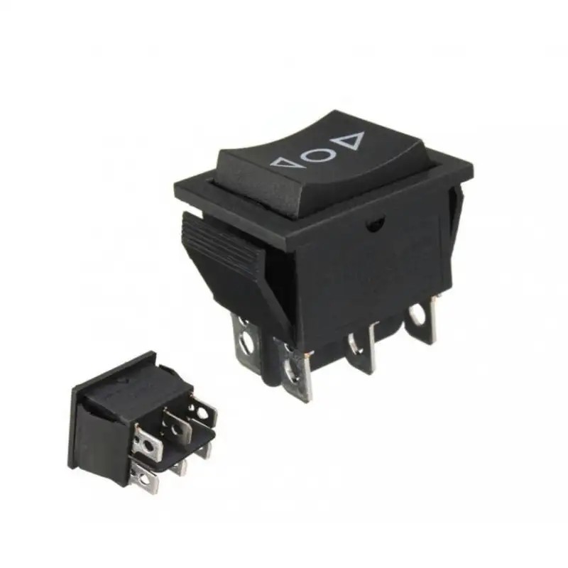 DPDT Center Off Rocker Switch - Spring Action